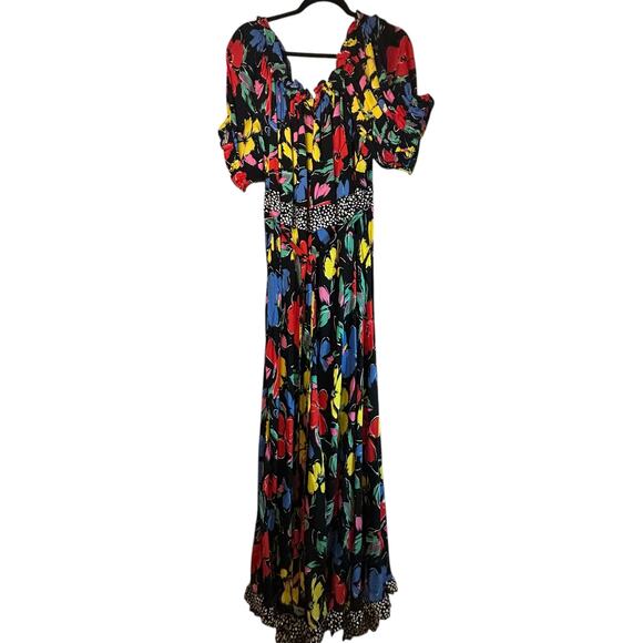 NWT Rixo Floral Off Shoulder Maxi Dress - Size 24/26 - Picture 14 of 15